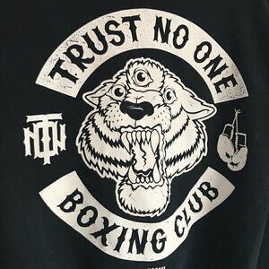 Vintage Trust No One BOXING CLUB Sweatshirt Hoodie Size M